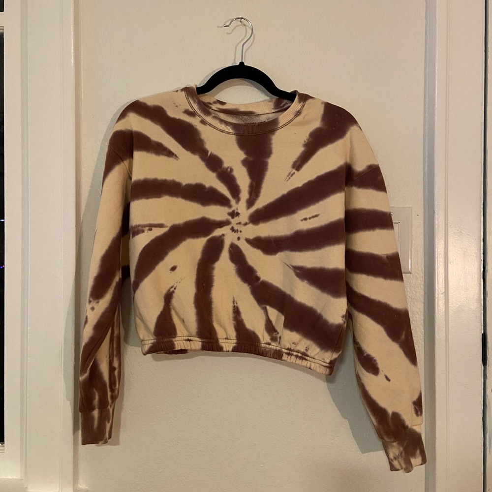 Tie Dye Cropped Sweatshirt